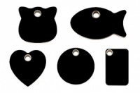 Black Plastic Cat ID Tags
